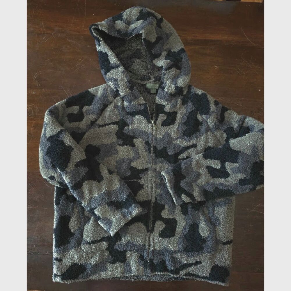 Barefoot Dreams CozyChic Camo Zip Hoodie Size S